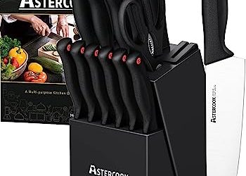 Astercook 14 Piece Knife Set With Built-In Sharpener Block Review