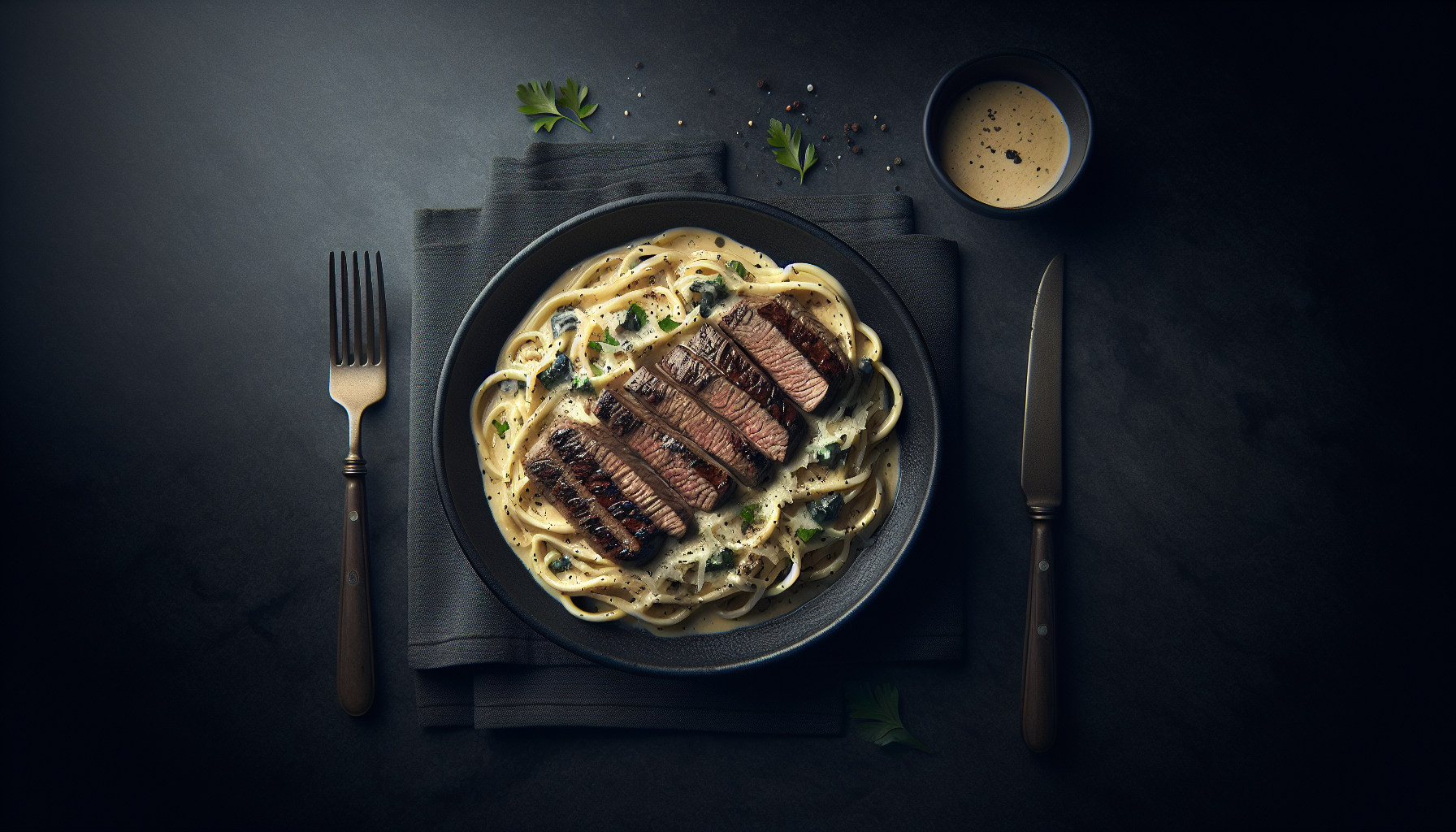 steak alfredo recipe