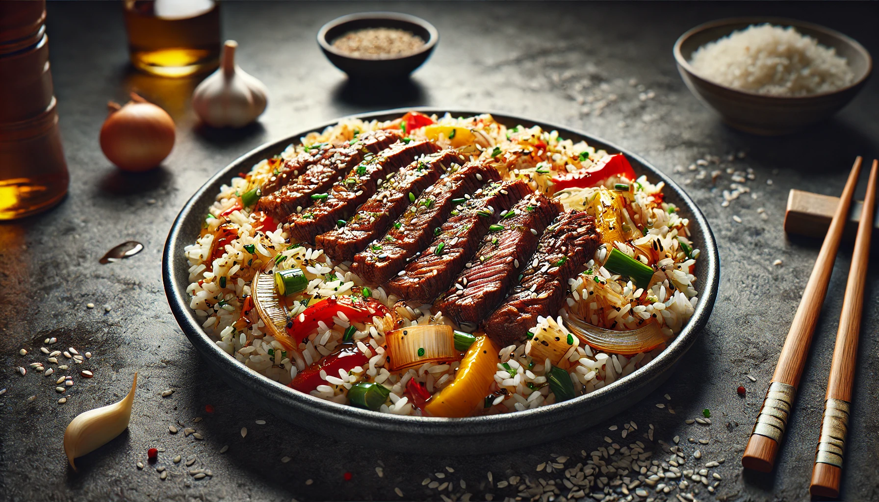 steak rice recipe