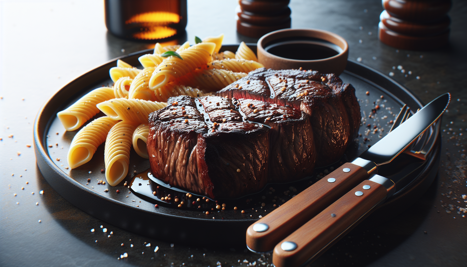 steak with pasta recipe